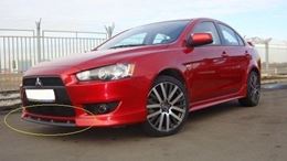 Тюнинг комплект накладок  на передний бампер для Mitsubishi Lancer 10 2007-2010